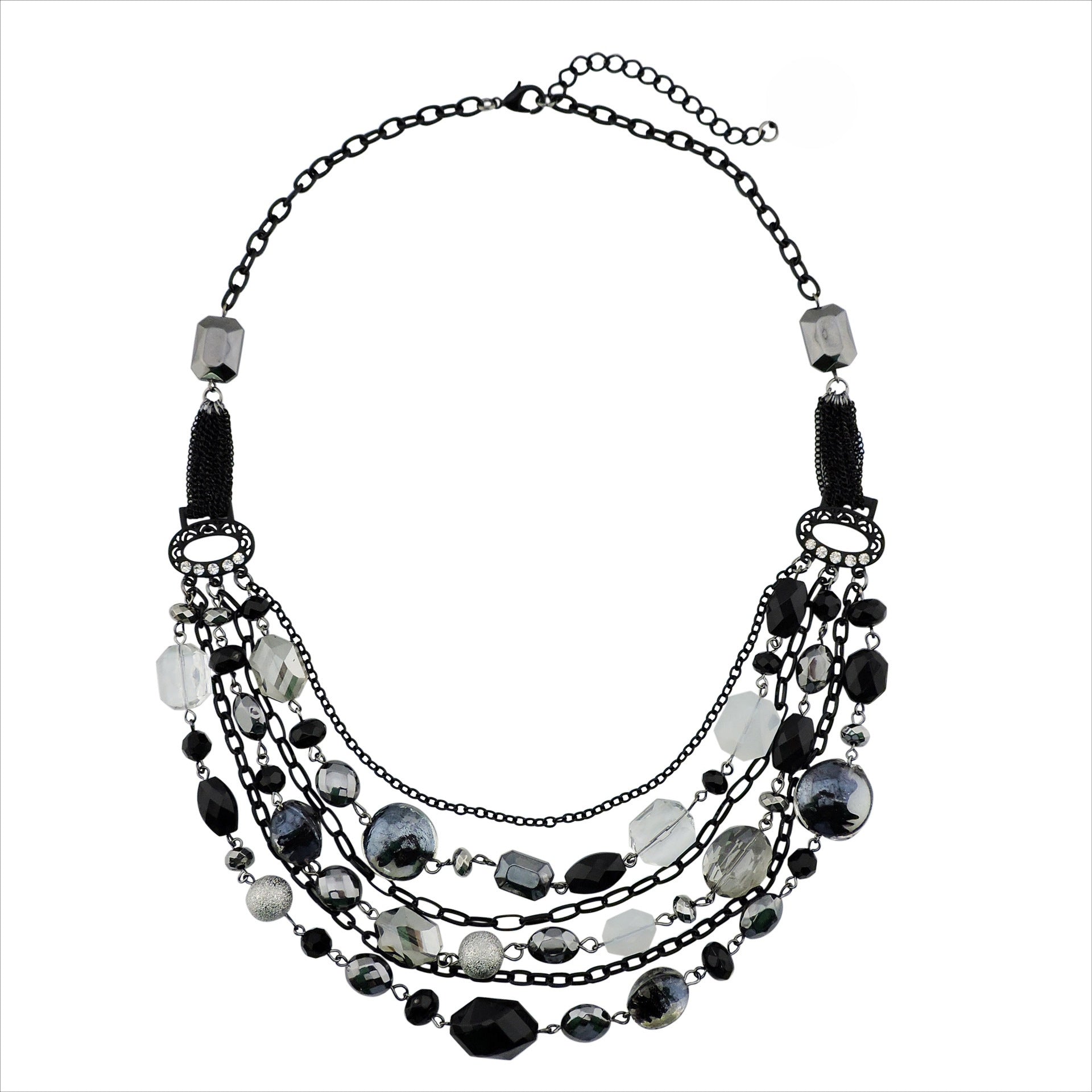 Wholesale Multi-layer Glass Bead Acrylic Necklace